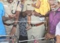 விபத்தில் உயிரிழந்த காவலருக்கு இறுதி அஞ்சலி