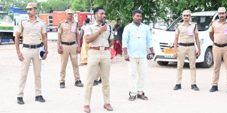கல்லூரியில் வாக்கு எண்ணிக்கை பாதுகாப்பு தீவிரம்