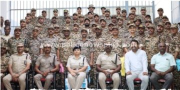 சிறப்பாக செயல்பட்ட மத்திய பாதுகாப்பு படையினருக்கு பாராட்டு