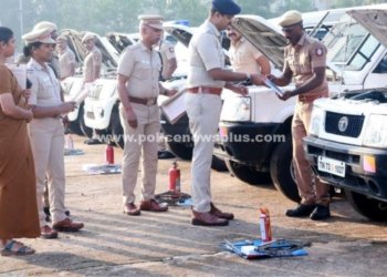 காவல்துறை வாகனங்கள் பராமரிப்பு குறித்து எஸ்.பி ஆய்வு