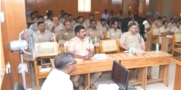 திருப்பத்தூர் மாவட்ட காவல் அலுவலகத்தில் குற்ற கலந்தாய்வு கூட்டம்