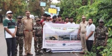 பழவேற்காட்டில் ஆமைகள் பாதுகாப்பு குறித்து விழிப்புணர்வு பேரணி