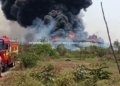 தனியார் குரூட் ஆயில் கம்பெனியில் பயங்கர தீ விபத்து