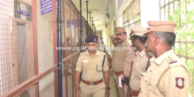 வாக்கு எண்ணிக்கை மையத்தை ஆய்வு செய்த எஸ்.பி