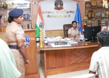 பொதுமக்களிடம் புகார் மனுக்களை பெற்ற எஸ்.பி