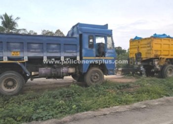 உடைக்கல் லாரிகளை சிறைபிடித்த கிராம மக்கள் போராட்டம்