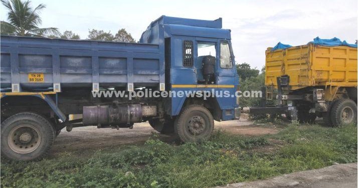 உடைக்கல் லாரிகளை சிறைபிடித்த கிராம மக்கள் போராட்டம்