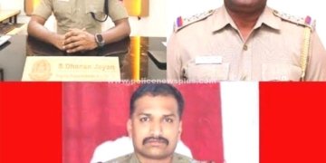 பழனி காவல் அதிகாரிகளுக்கு பாராட்டு மற்றும் வாழ்த்து