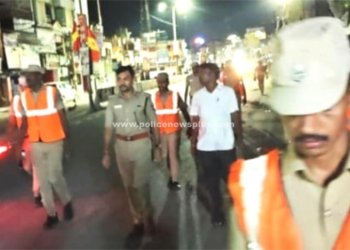 திருப்பத்தூரில் குற்றத் தடுப்புக்காக காவல்துறையின் தீவிர ரோந்து