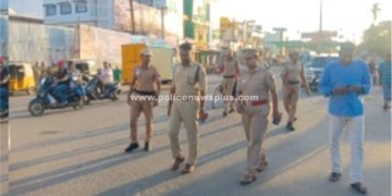 திருவாரூர் மாவட்ட காவல்துறையினரின் தீவிர நடை ரோந்து