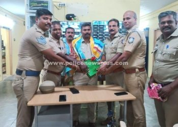 சோழவந்தான் காவல் நிலைய இன்ஸ்பெக்டர் சந்திரனுக்கு பிரிவு உபசார விழா