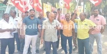 சிஐடியு போக்குவரத்து தொழிற்சங்கத்தினர் சார்பில் கண்டன ஆர்ப்பாட்டம்