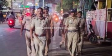 திருப்பத்தூர் மாவட்டம் முழுவதும் காவல்துறையின் தீவிர நடை ரோந்து