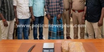 கஞ்சா மற்றும் கத்திகளுடன் சுற்றித்திரிந்த இளைஞர் கைது