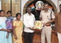 பணி ஓய்வு பெற்ற அமைச்சு பணியாளருக்கு எஸ்.பி. பாராட்டு