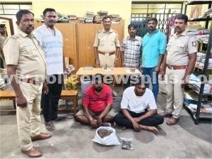 மதுரையில் 1.3 கிலோ கஞ்சா பறிமுதல். இருவர் கைது