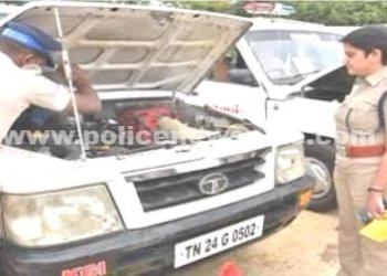 காவல்துறை வாகனங்களின் பராமரிப்பு குறித்து எஸ்.பி ஆய்வு