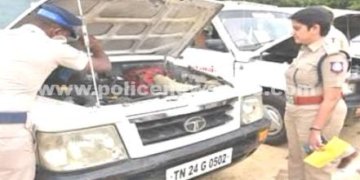 காவல்துறை வாகனங்களின் பராமரிப்பு குறித்து எஸ்.பி ஆய்வு
