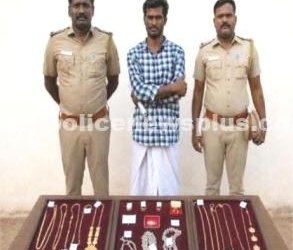 நகை மற்றும் வெள்ளிப் பொருட்களை திருடியவர் கைது