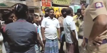 பெருங்குடியில் மின்தடையை கண்டித்து பொதுமக்கள் போராட்டம்