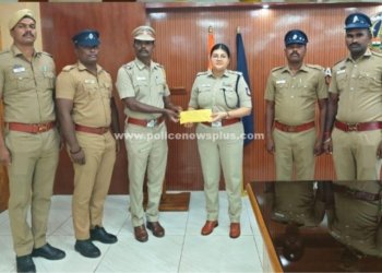 சிறப்பாக செயல்பட்ட காவலர்களுக்கு எஸ்.பி பாராட்டு