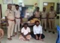 கஞ்சா பதுக்கி வைத்து விற்பனை செய்த 2 பேர் கைது