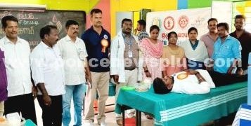 அரசு பள்ளியில் மாபெரும் இரத்ததான முகாம்