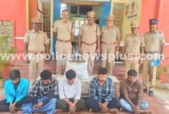 திண்டுக்கல்லில் 20.5 கிலோ கஞ்சா பறிமுதல். 5 பேர் கைது