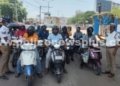 சாலை பாதுகாப்பு குறித்து வாகன ஓட்டிகளுக்கு விழிப்புணர்வு
