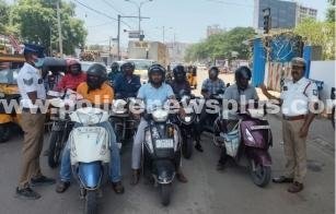 சாலை பாதுகாப்பு குறித்து வாகன ஓட்டிகளுக்கு விழிப்புணர்வு