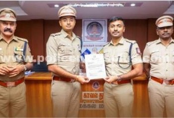 சிறப்பாக பணியாற்றிய காவலர்களுக்கு நாமக்கல் எஸ்.பி. பாராட்டு