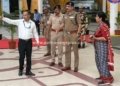 சென்னை விமான நிலையத்தில் காவல் ஆணையர் ஆய்வு