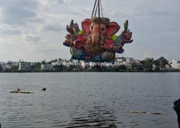 ஓசூரில் 165 விநாயகர் சிலைகள் கரைப்பு. 1,700 போலீசார் பாதுகாப்பு