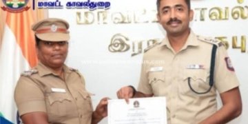 சிறப்பு சார்பு ஆய்வாளருக்கு எஸ்.பி பாராட்டு