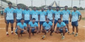 கைப்பந்து போட்டியில் காவல்துறை அணி முதலிடம்