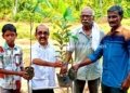 கீழடி அகழாய்வு பகுதியில் மரக்கன்றுகள் நடும் நிகழ்ச்சி