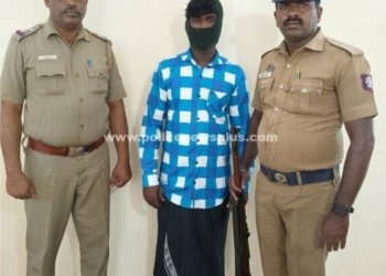 ஆயுதங்களுடன் புகைப்படங்களை பதிவிட்டு வாலிபர் கைது