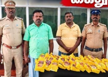 600 கிலோ புகையிலை பொருட்கள் பறிமுதல். 2 பேர் கைது