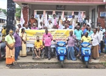 மாற்றுத்திறனாளிகள் கோரிக்கைகளை வலியுறுத்தி ஆர்ப்பாட்டம்
