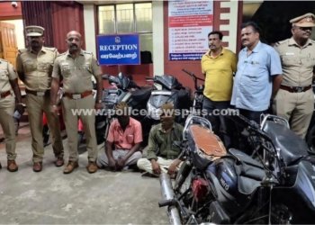 தொடர் இருசக்கர வாகன திருட்டு. 2 பேர் கைது