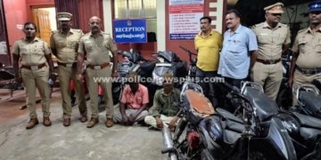 தொடர் இருசக்கர வாகன திருட்டு. 2 பேர் கைது
