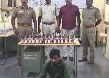 பழனி அருகே மது விற்பனை செய்த வாலிபர் கைது