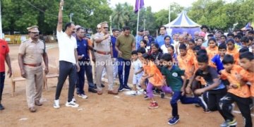 மதுரையில் காவலர் வீர வணக்க மாரத்தான் போட்டி