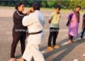 நாகப்பட்டினத்தில் பெண் காவலர்களுக்கு தற்காப்புப் பயிற்சி